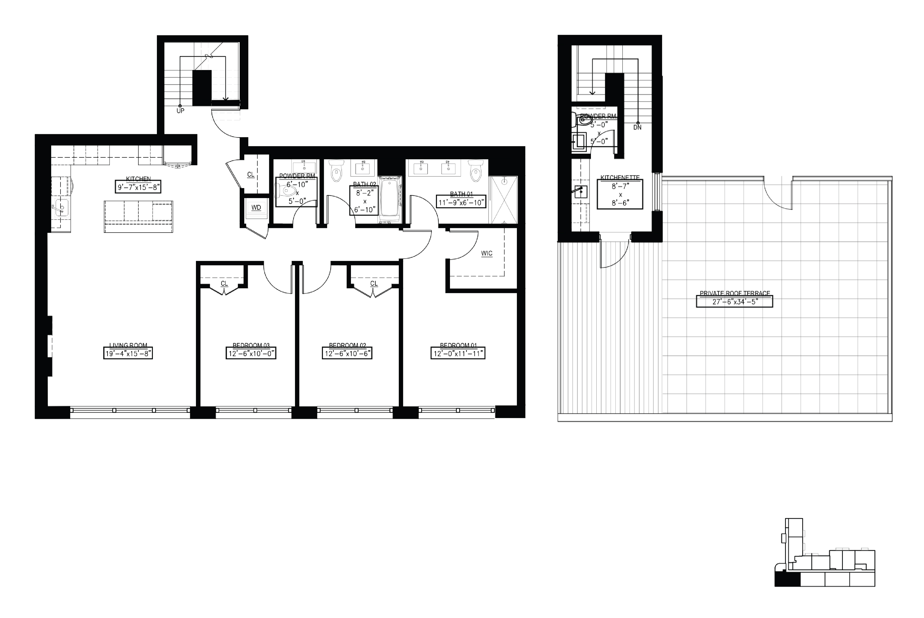 Floor plan for 3 beds, 3 baths, 1803 sqft